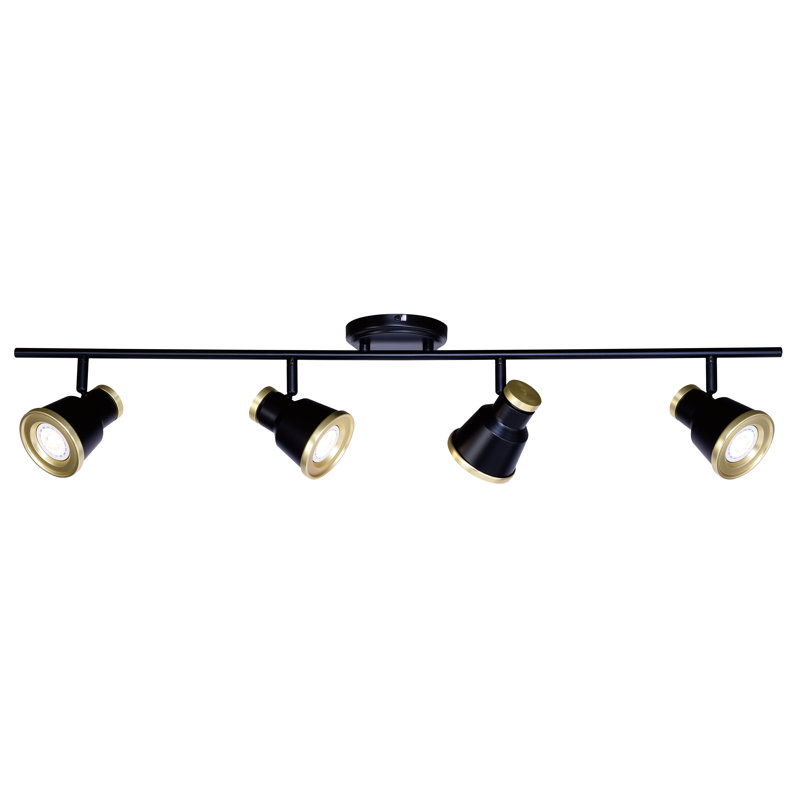 Mercer41 Cotten 36'' 4 Light Swing Arm Track Lighting Track Kit with